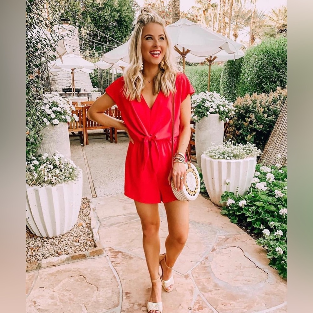 Closet Candy Boutique Squad Goals Tie Front Romper